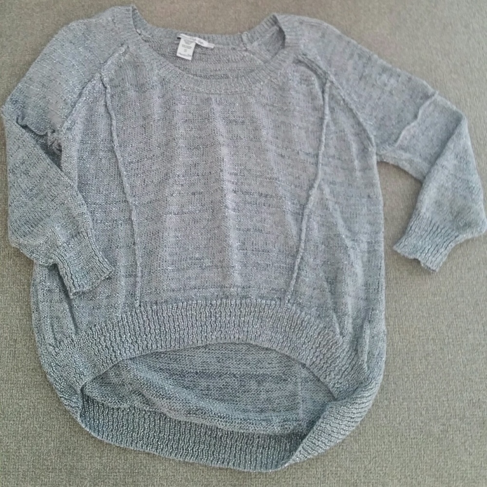 #150 American Rag Gray Silver Black Sweater